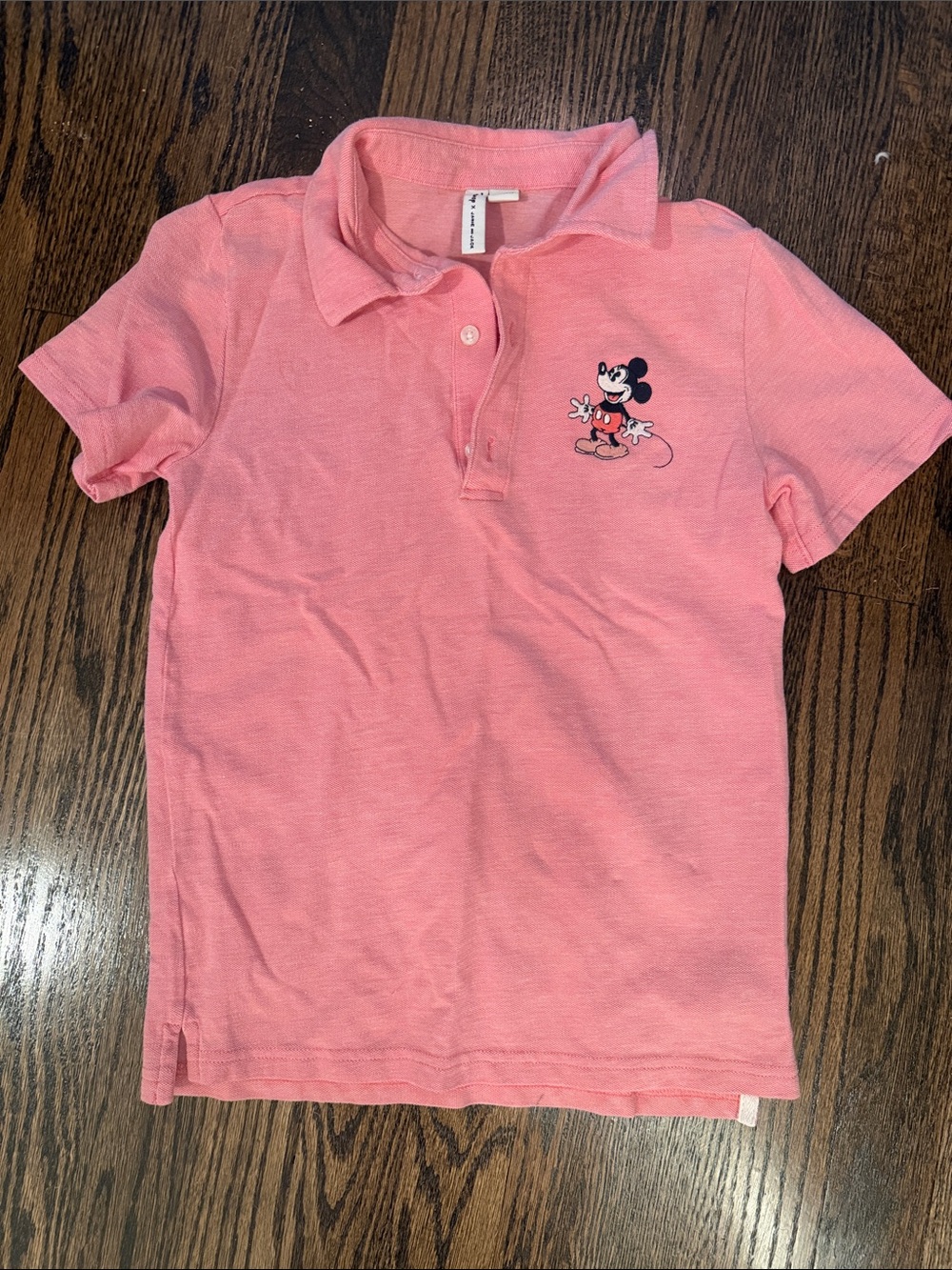 Janie and Jack Pink Polo with Mickey Embroidery